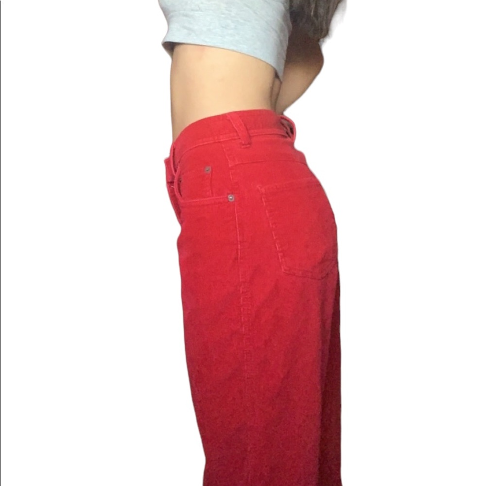 Vintage red corduroy ‘mom jean’ style